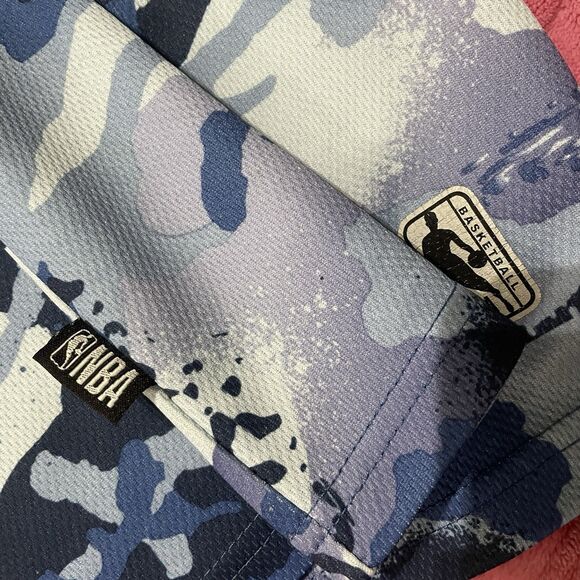 NBA Blue Camo Print Casual Summer Activewear Tank Top Size Small - Picture 5 of 8